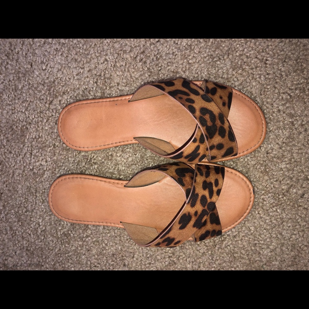 Leopard print sandals